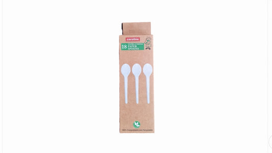 Caroline Paper Spoons Pack 18