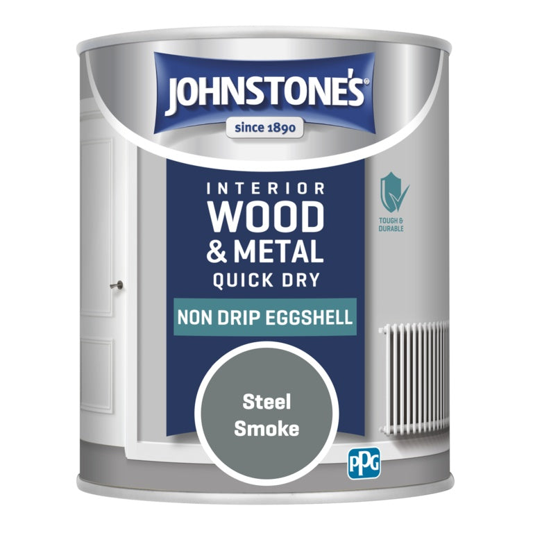 Johnstones Non Drip Eggshell 750ml Steel Smoke