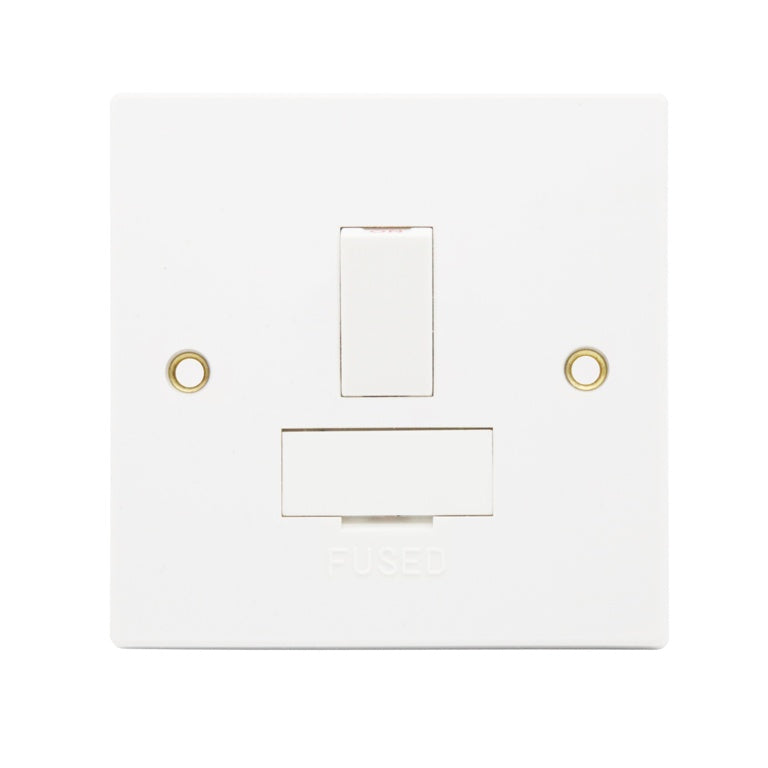 Square 1 Gang Socket Fuse Spur Double Pole