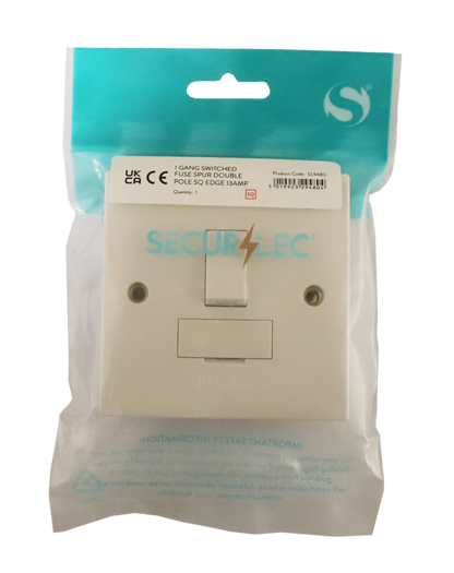 Square 1 Gang Socket Fuse Spur Double Pole