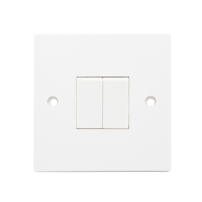 Square 2 Gang 2 Way Light Switch
