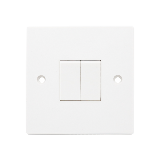 Square 2 Gang 2 Way Light Switch