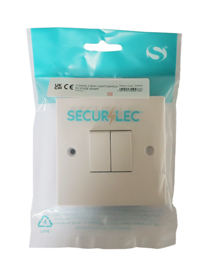 Square 2 Gang 2 Way Light Switch