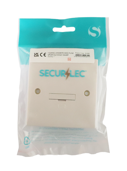 Square 1 Gang Unswitched Fused Spur