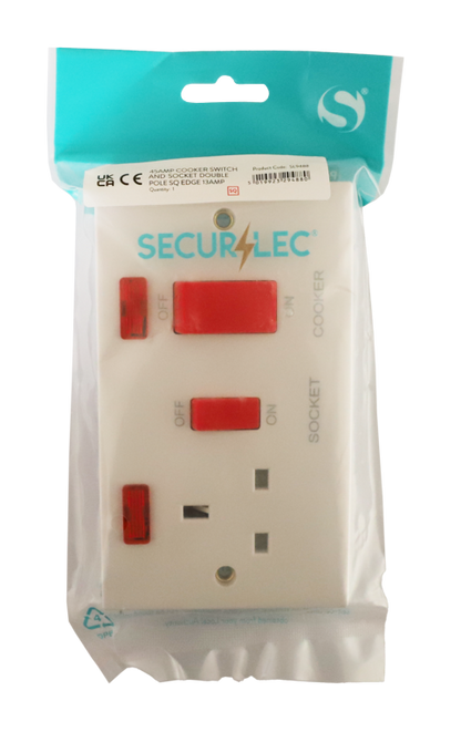 Square Cooker Switch & Socket Double Pole