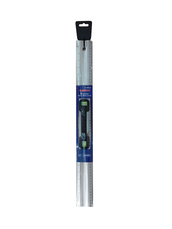 SupaTool Aluminium Ruler With Level 24"