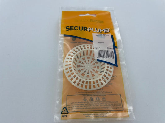 Securplumb White Sink Strainer 45mm