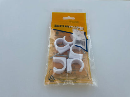Securplumb Pipe Clips Nail In 22mm