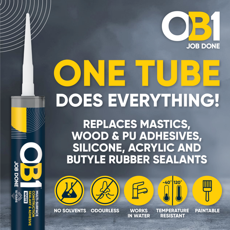 OB1 Multi Surface Sealant & Adhesive 290ml Grey