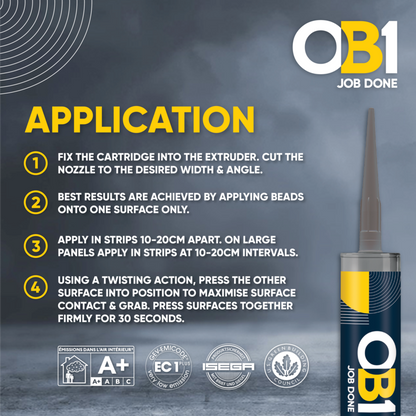 OB1 Multi Surface Sealant & Adhesive 290ml Grey