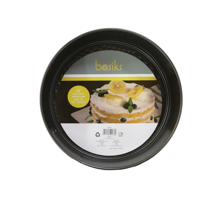Basiks Non Stick Springform Cake Tin 10"