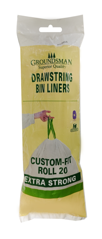 Groundsman Drawstring Bin Liners Pack 20