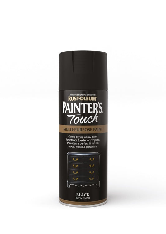 Rustoleum Painters Touch Aerosol 400ml Black Satin