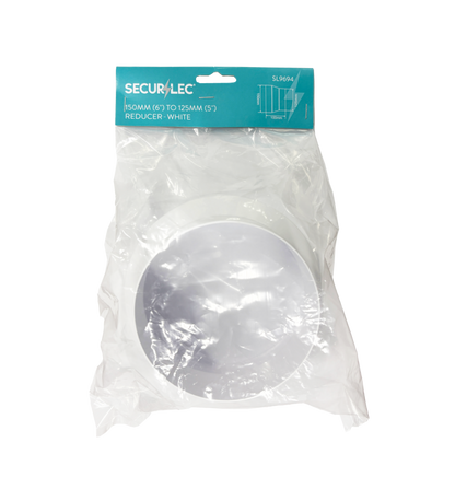 Securlec Round Reducer White 150mm-125mm