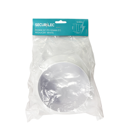 Securlec Round Reducer White 150mm-125mm