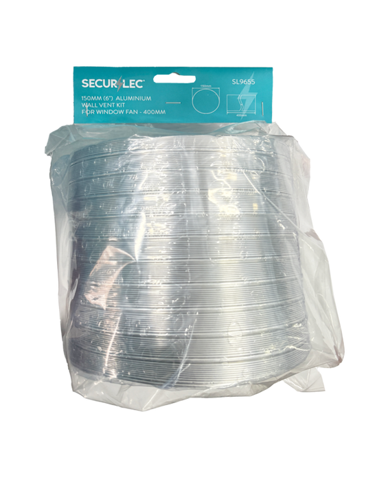 Securlec Aluminium Wall Vent Kit For Window Fan 400mm