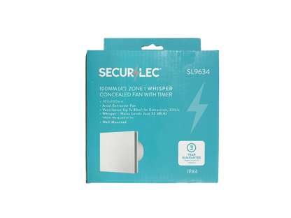 Securlec Zone 1 Whisper Concealed With Fan Timer 100m