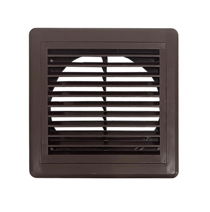 Securlec Inlet/Outlet Multi Fit Fixed Grill Brown 100mm