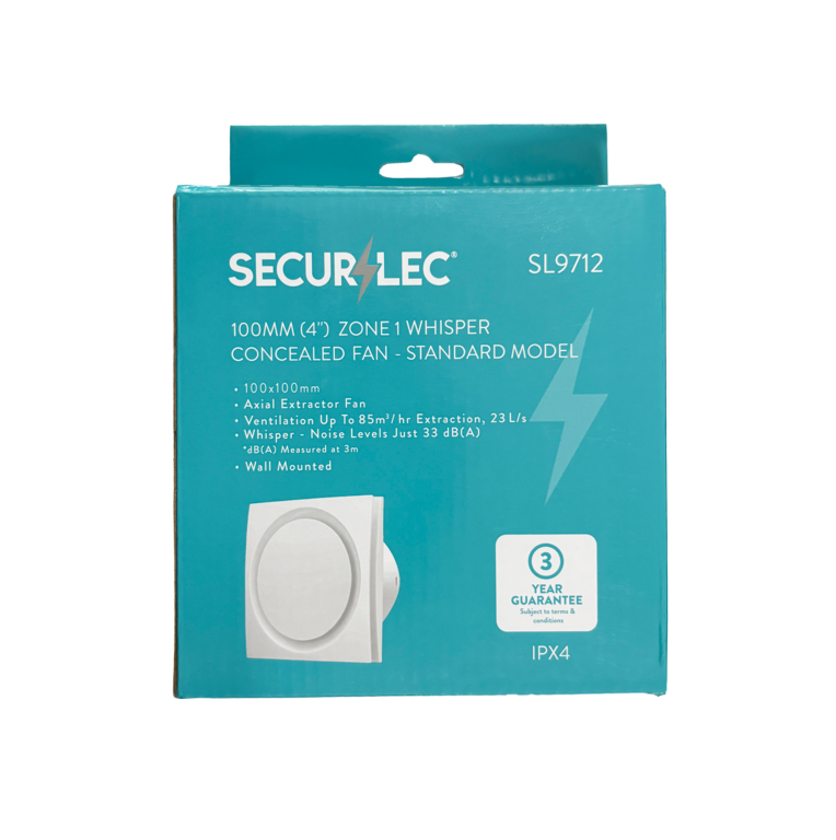 Securlec Zone 1 Whispered Concealed Fan Standard Model