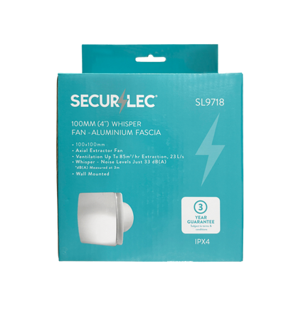 Securlec Whisper Fan Aluminium Fascia 100mm