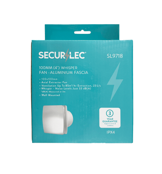 Securlec Whisper Fan Aluminium Fascia 100mm