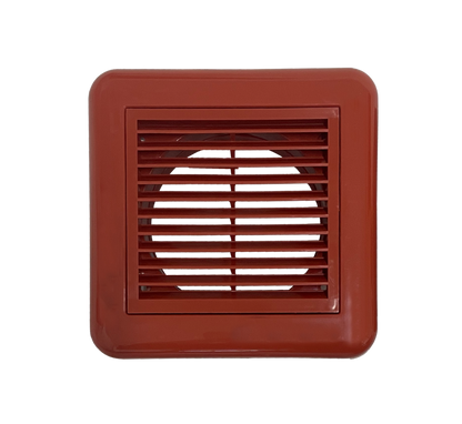 Securlec Inlet/Outlet Multi Fit Fixed Grill Terracotta 100mm