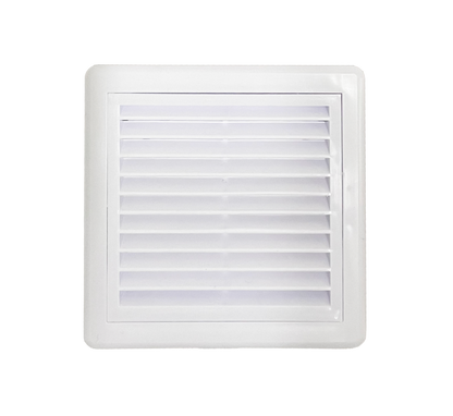 Securlec Inlet/Outlet Multi Fit Fixed Grill White 100mm