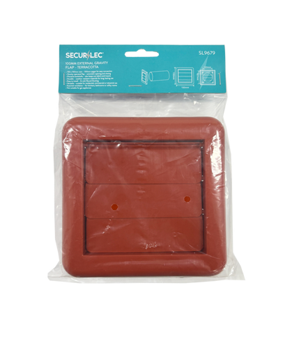 Securlec Externa Gravity Flap Terracotta 100mm