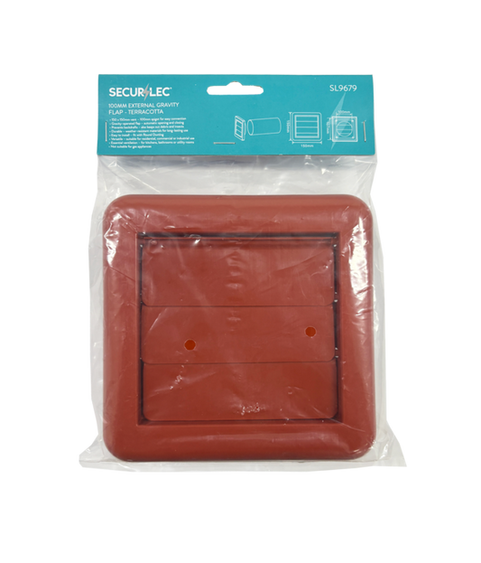 Securlec Externa Gravity Flap Terracotta 100mm