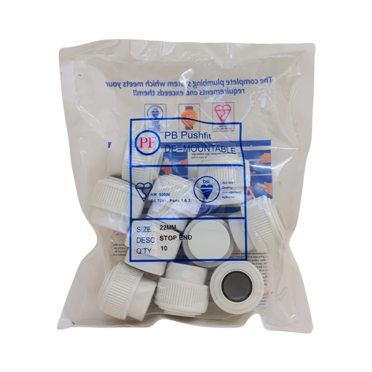 Whitespeed Push-Fit Stop End 22mm