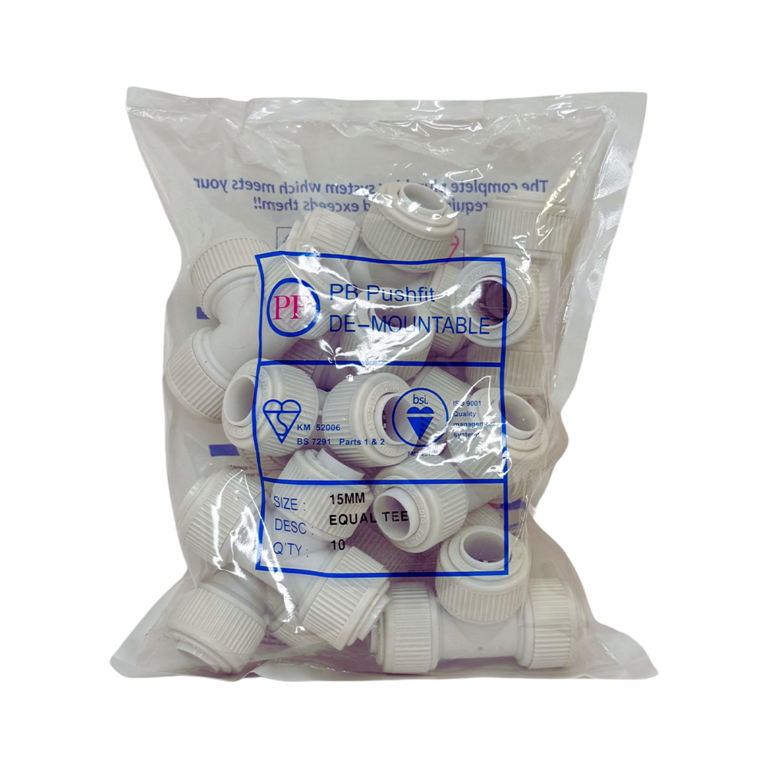 Whitespeed Push-Fit Equal Tee 15mm