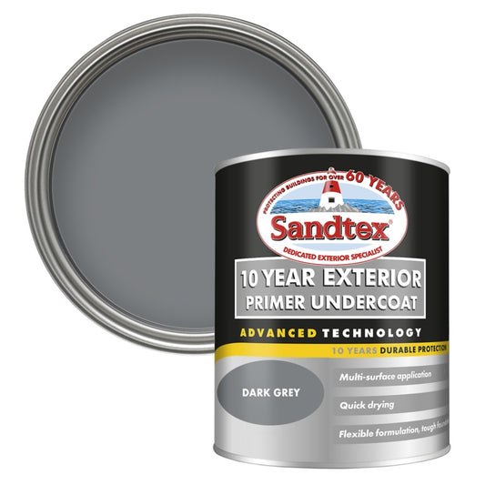 Sandtex 10 Year Exterior Primer Undercoat 750ml Dark Grey