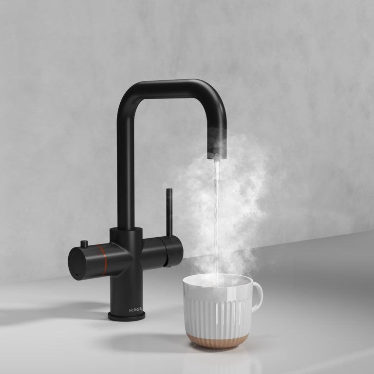 Scudo 3 In 1 Boiling Water Tap D Spout Black