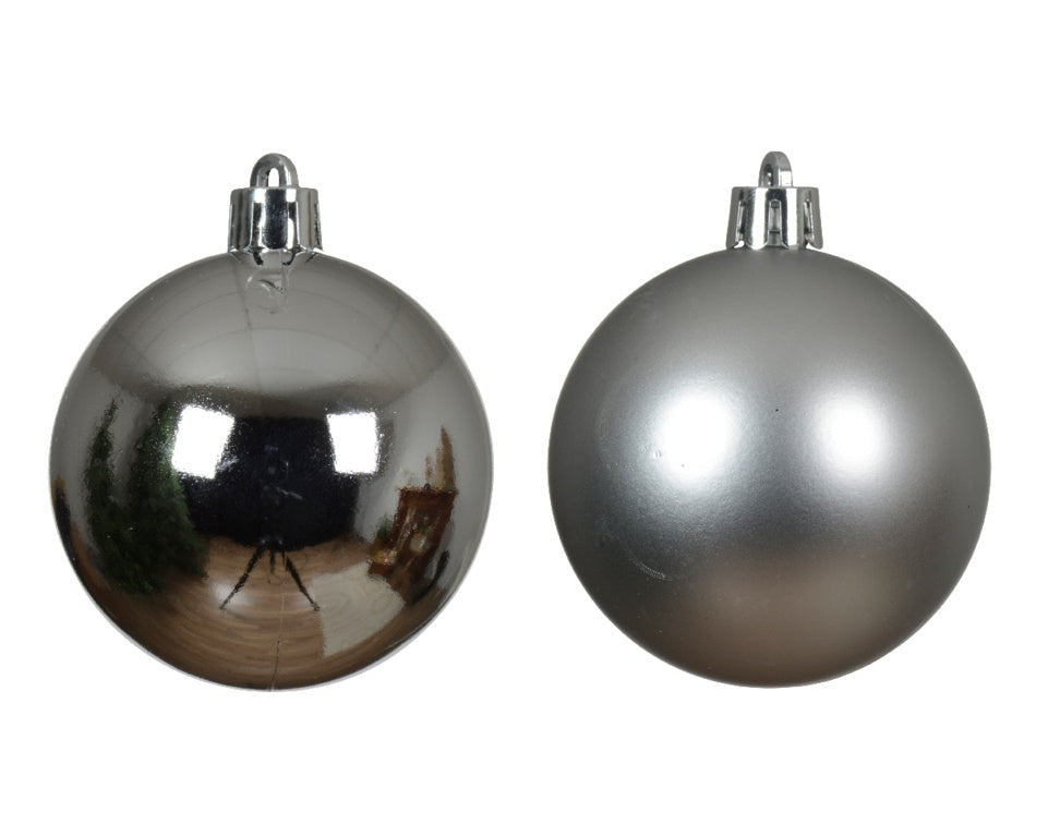 Kaemingk Baubles Polystyrene Silver Pack 30 Assorted Sizes