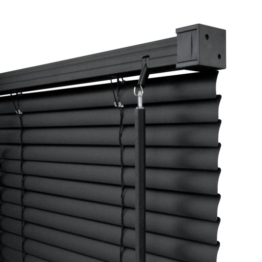 RENAISSANCE PVC Wide Venetian Blind Black 135cm