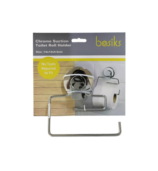 Basiks Suction Toilet Roll Holder