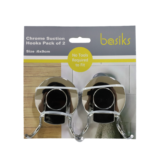 Basiks Suction Hooks Pack 2