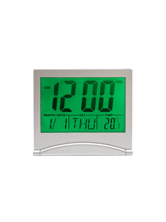 Basiks Folding LED Travel Alarm Clock
