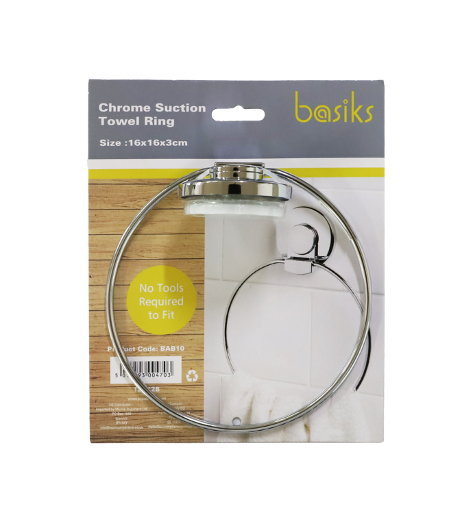 Basiks Suction Towel Ring