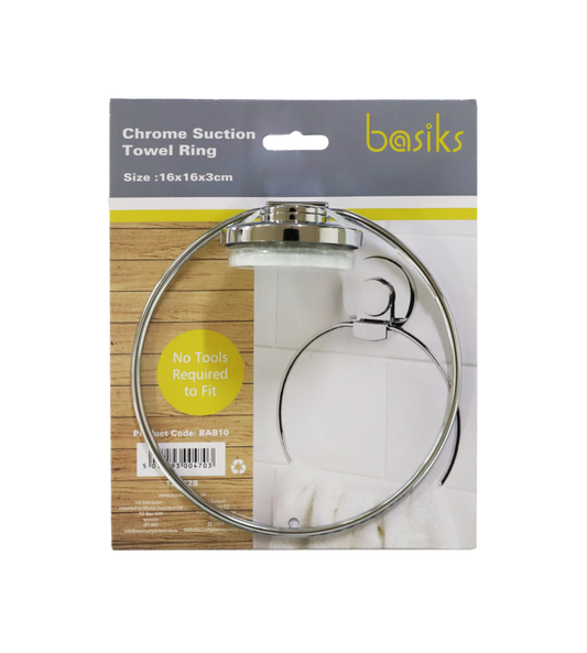Basiks Suction Towel Ring