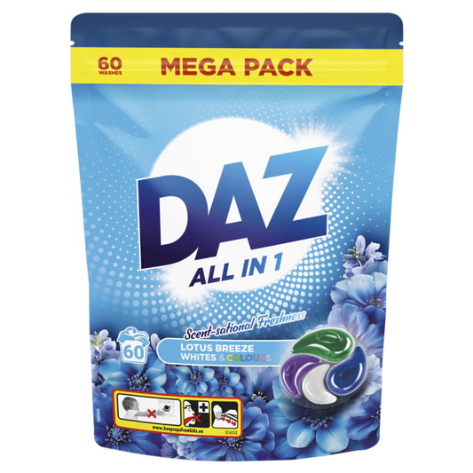 Daz Laundry Pods 60 Wash Lotus Breeze