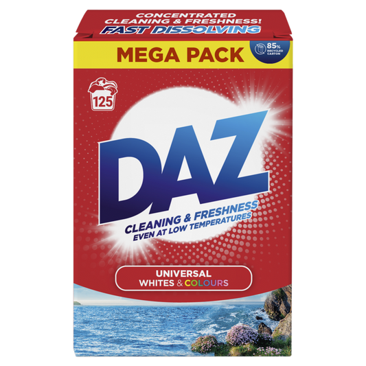 Daz Powder Laundry Detergent Whites & Colours 125 Wash