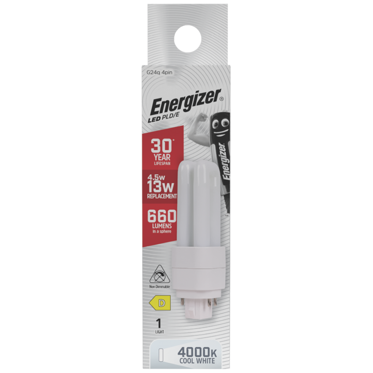 Energizer LED PLD G24Q 4 Pin 4.5w 1300lm