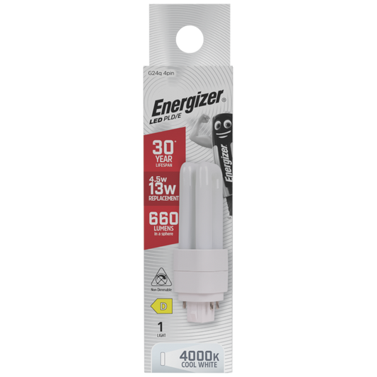 Energizer LED PLD G24Q 4 Pin 4.5w 1300lm