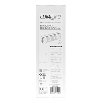 Lumilife Emergency Bulk Head 3w 320lm
