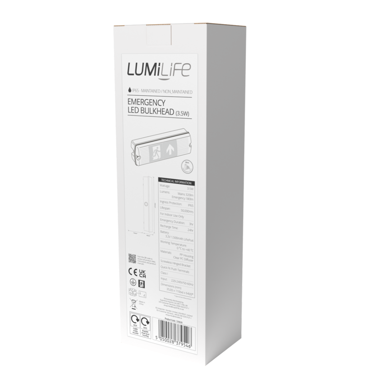 Lumilife Emergency Bulk Head 3w 320lm
