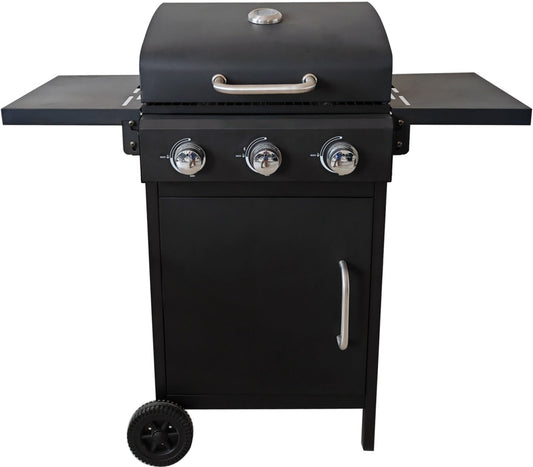 Pagoda 3 Burner Gas BBQ With Side Table