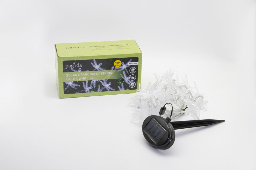 Pagoda Solar Dragonfly String Lights