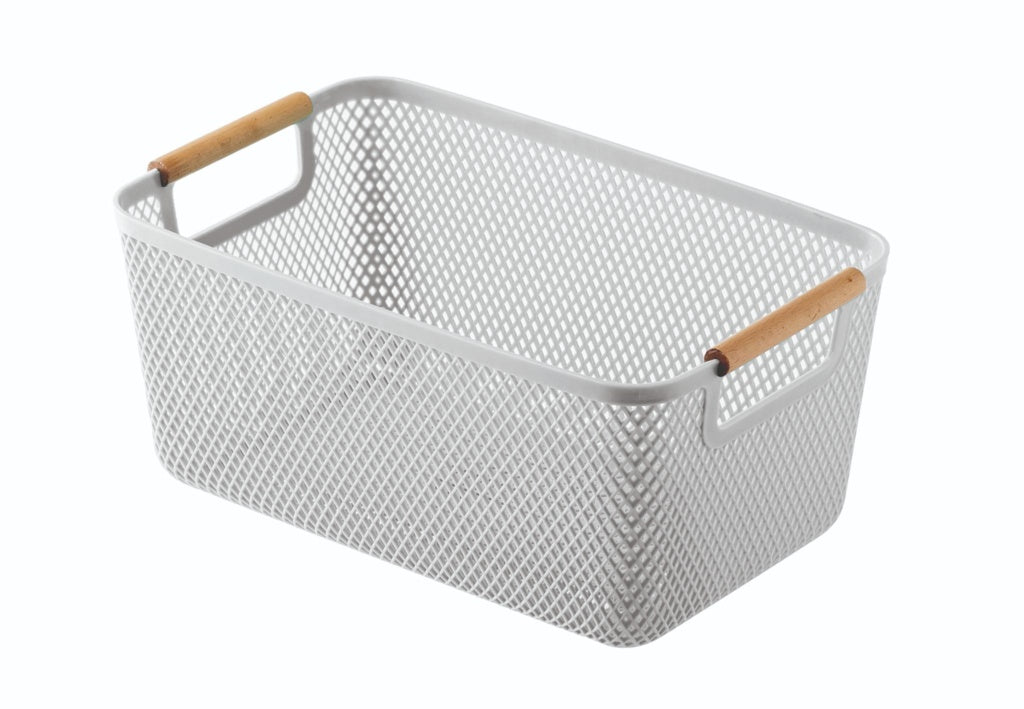 Blue Canyon Small Plastic Storage Basket Wooden