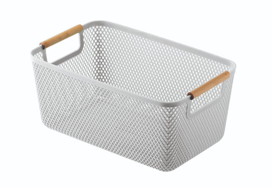 Blue Canyon Medium Plastic Storage Basket Wooden